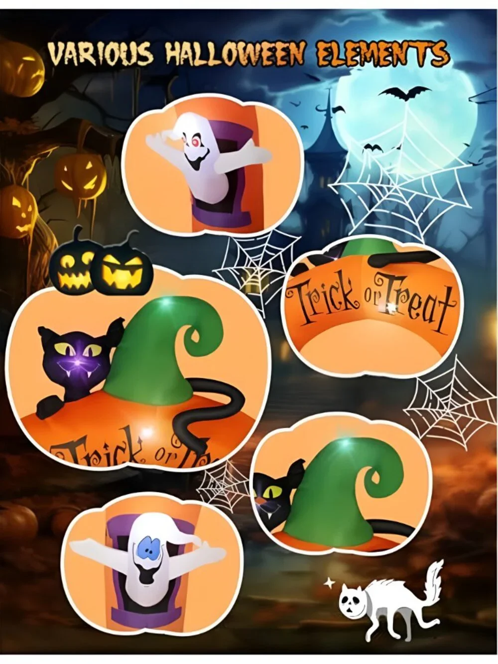 10FT Large Halloween Inflatable Archway Decoration, Halloween Blow Up Lighted